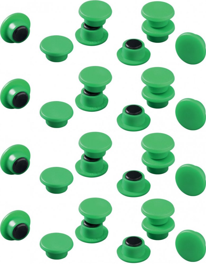 4x Magnesy Durable, 15 mm, 20 sztuk, zielony