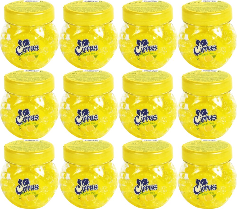 12x Odświeżacz powietrza Cirrus kulki, lemon tree, żel, 150g