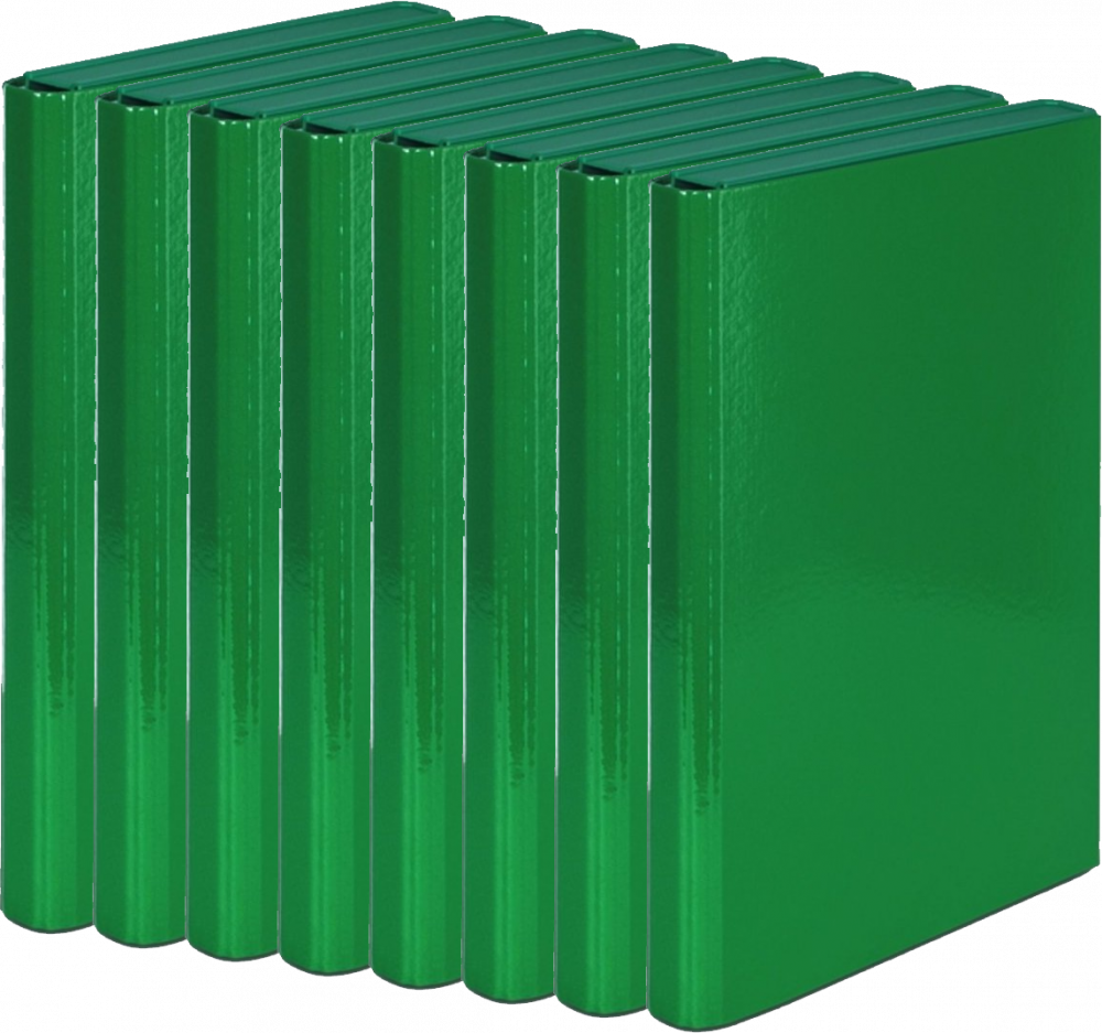 8x Teczka akademicka na rzep VauPe, A4, 35mm, zielony