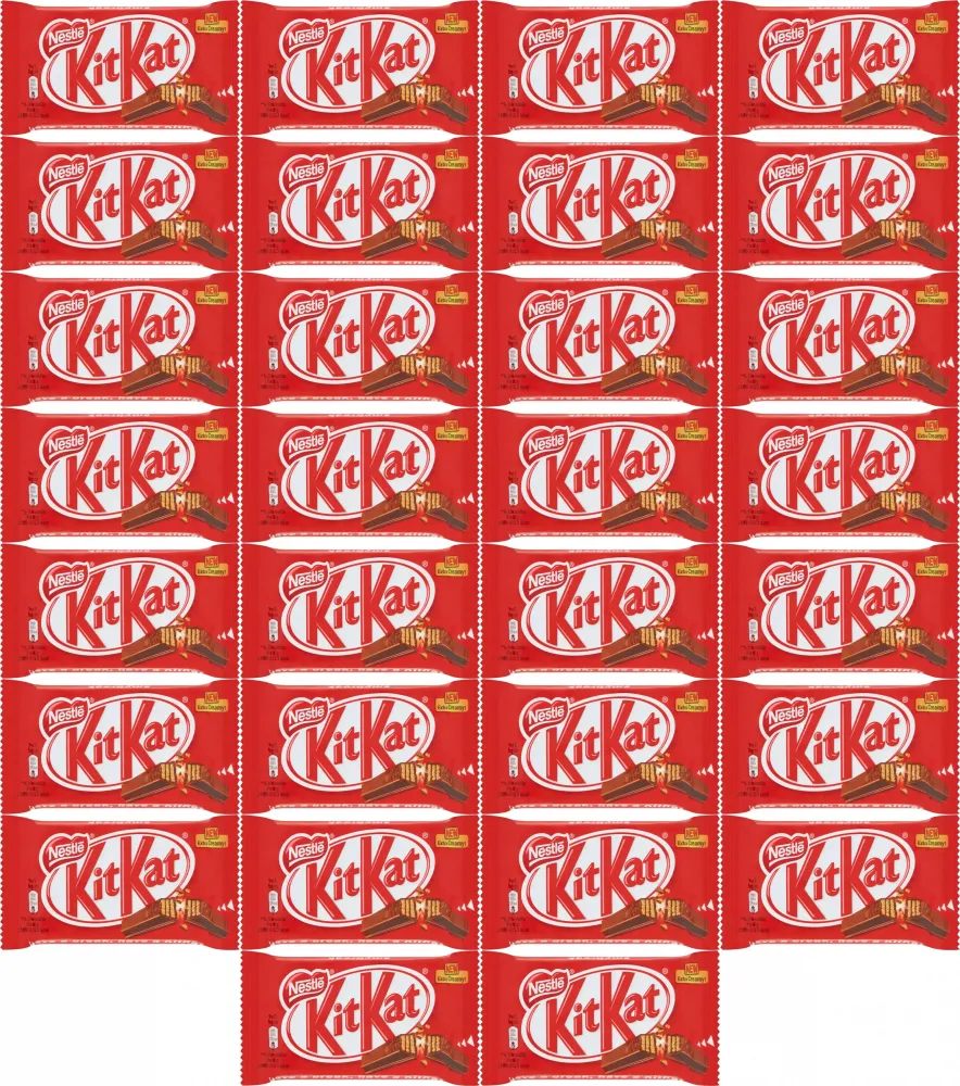 72x Baton KitKat 4 fingers, 4 paluszki waflowe w mlecznej czekoladzie, 41.5g