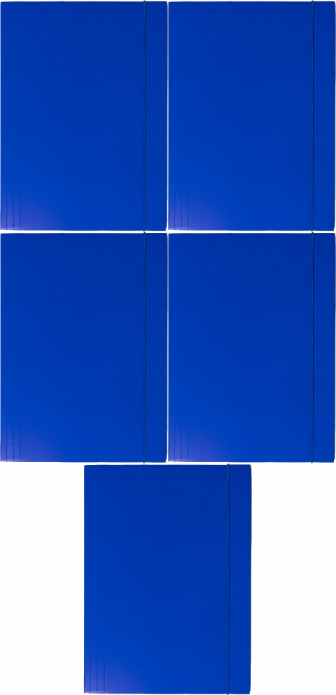 5x Teczka kartonowa z gumką Barbara, lakierowana, A4, 400g, granatowy