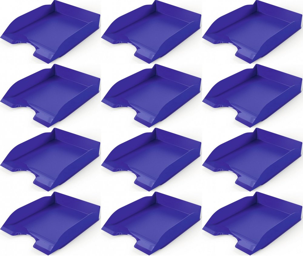 12x Półka na dokumenty Durable Basic, A4, plastikowa, niebieski