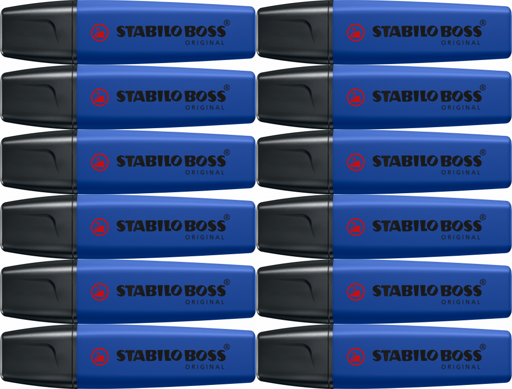 12x Zakreślacz Stabilo Boss Original NatureCOLORS Wildflowers, ścięta, ultramaryna