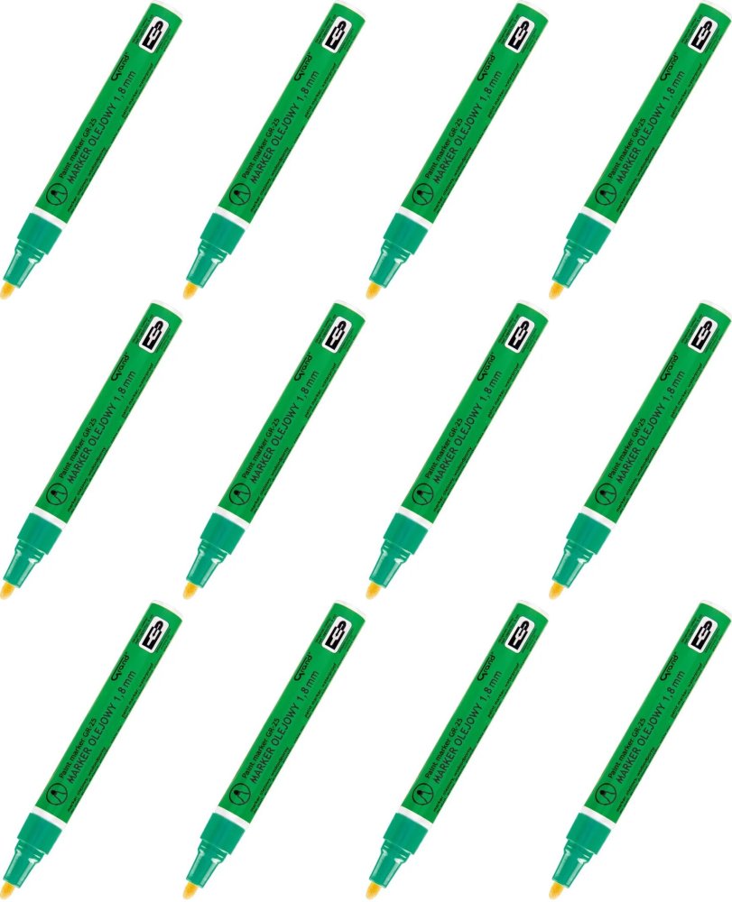 12x Marker olejowy Grand, GR-25, okrągła, 1.8mm, zielony