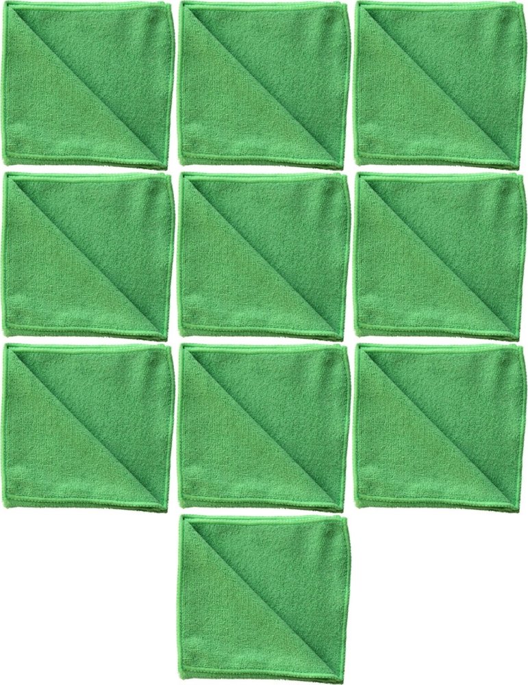 10x Ściereczka z mikrofibry Merida, 35x35cm, 1 sztuka, zielony