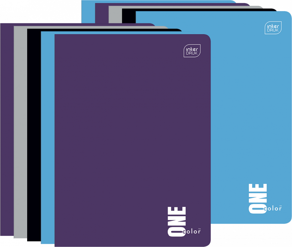 10x Zeszyt w kratkę Interdruk UV One Color, A5, 16 kartek, mix kolorów