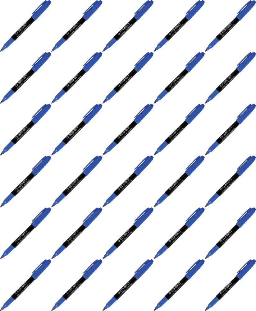 100x Marker do płyt CD i DVD Q-Connect, okrągła, 1mm, niebieski