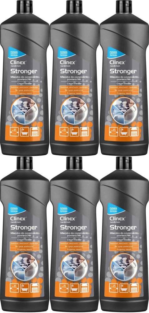 6x Mleczko do czyszczenia Clinex Stronger, 750 ml