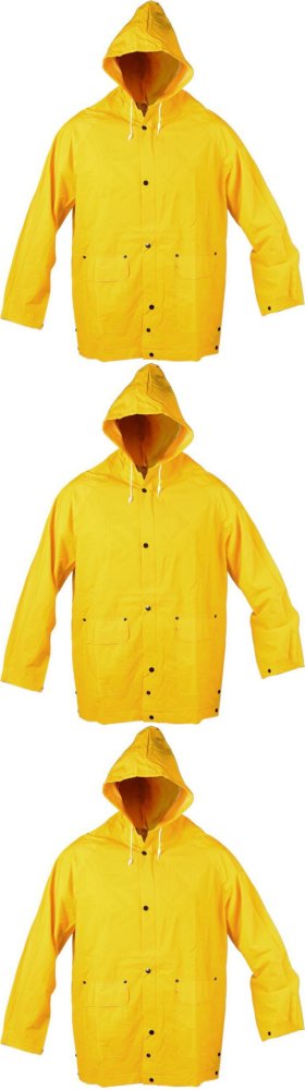 3x Kurtka przeciwdeszczowa Art-Mas Kpd, z kapturem, rozmiar XL, żółty