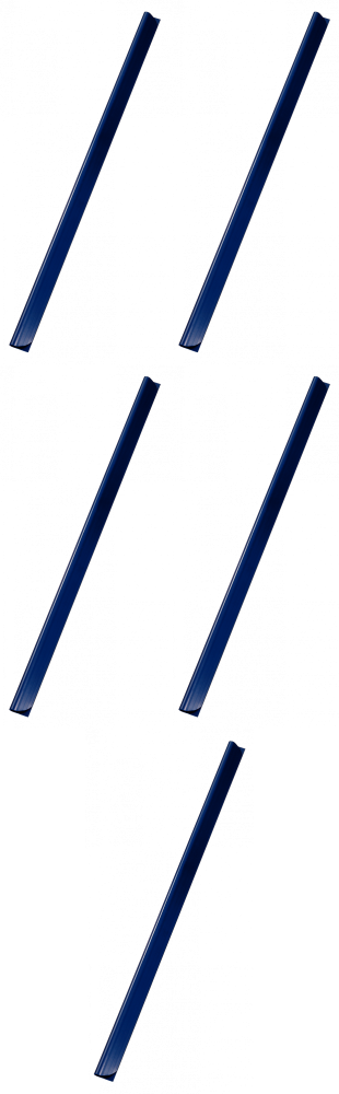 5x Listwa wsuwana Leitz, 9mm, do 80 kartek, 25 sztuk, niebieski