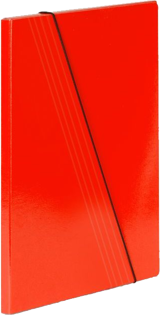 Teczka z gumką VauPe 1A, A4, czerwony