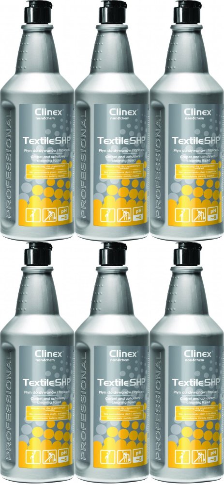 6x Płyn do czyszczenia dywanów i tapicerki Clinex Textile, 1l