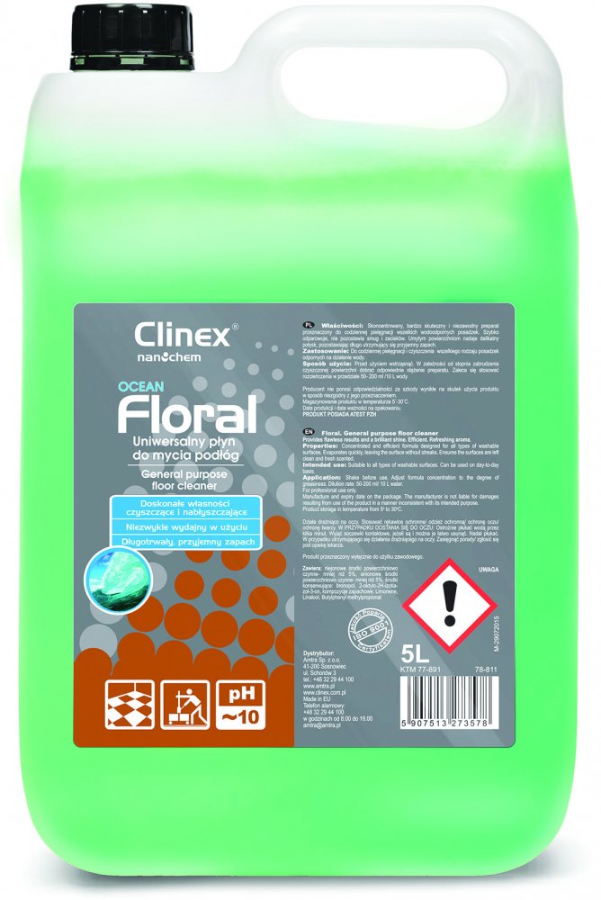 Płyn do podłóg Clinex Floral Ocean, 5l