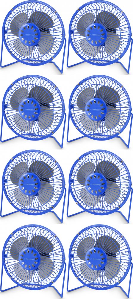 8x Wentylator USB Esperanza Yugo, średnica 14cm, niebieski