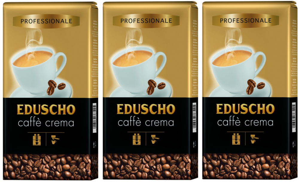 3x kawa ziarnista Eduscho Caffé Crema, 1kg