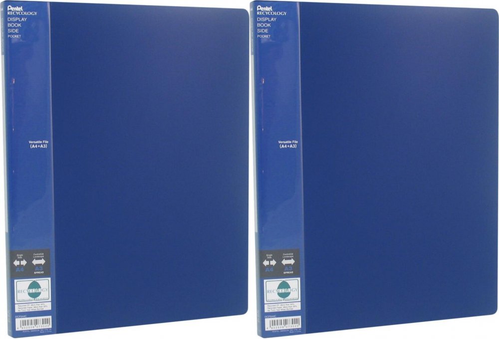 2x Album ofertowy A4 20 koszulek Pentel Side niebieski