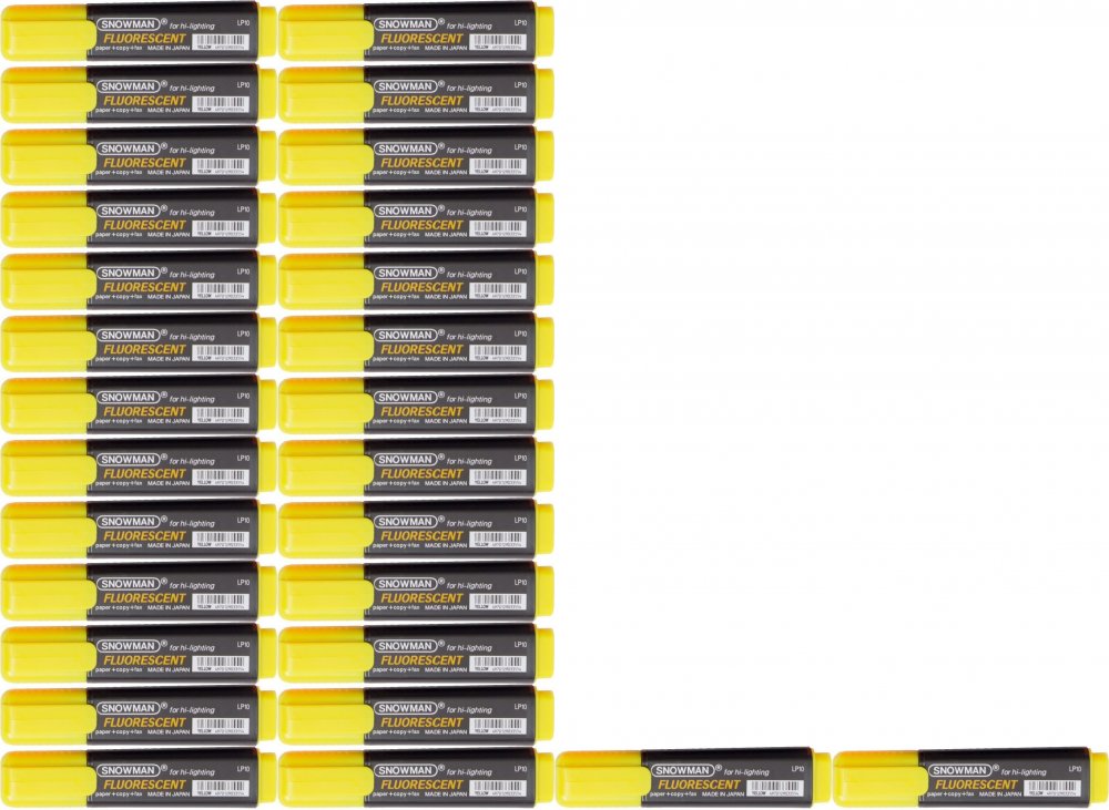 48x Zakreślacz Snowman, ścięta, żółty