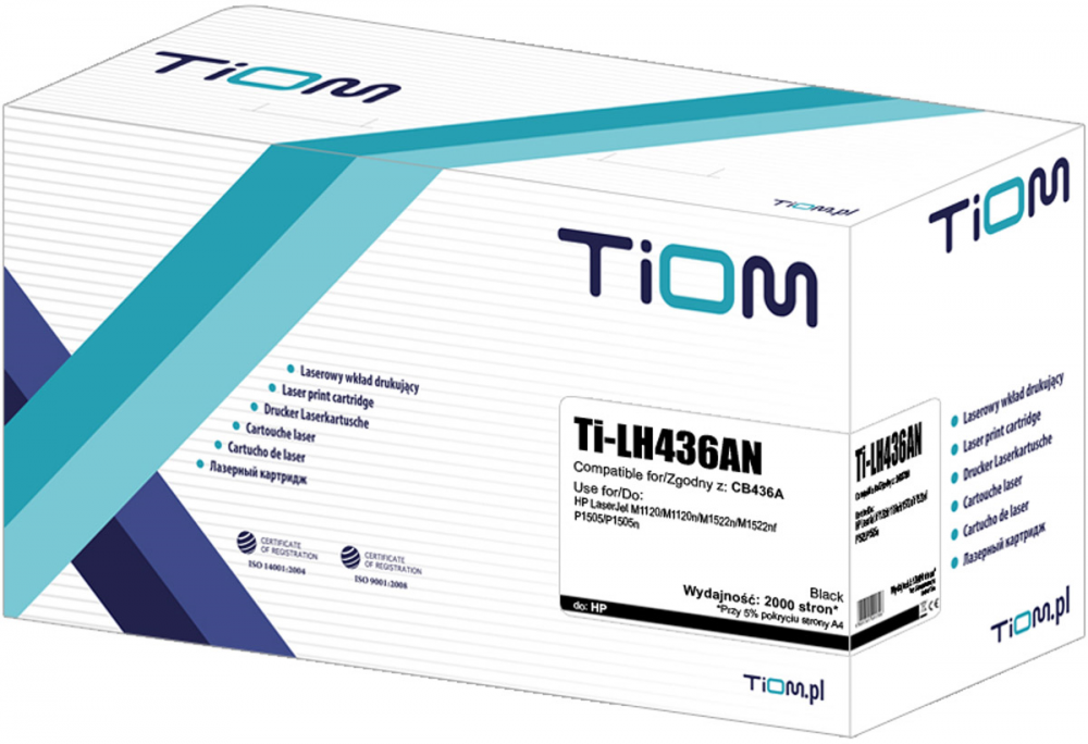 Toner Tiom Ti-LH436AN 36A (CB436A), 2000 stron, black (czarny)