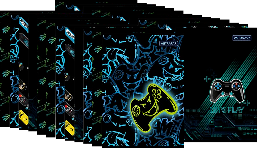 30x Zeszyt A5 Astra Astrapap, w kratkę, 16 kartek, mix wzorów