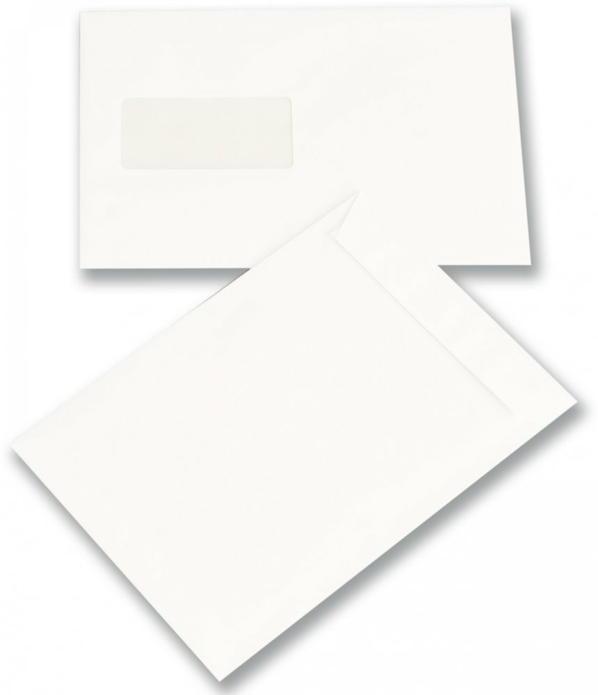 Koperta standardowa NC, C5, z paskiem HK, okno lewe, 500 sztuk, biały