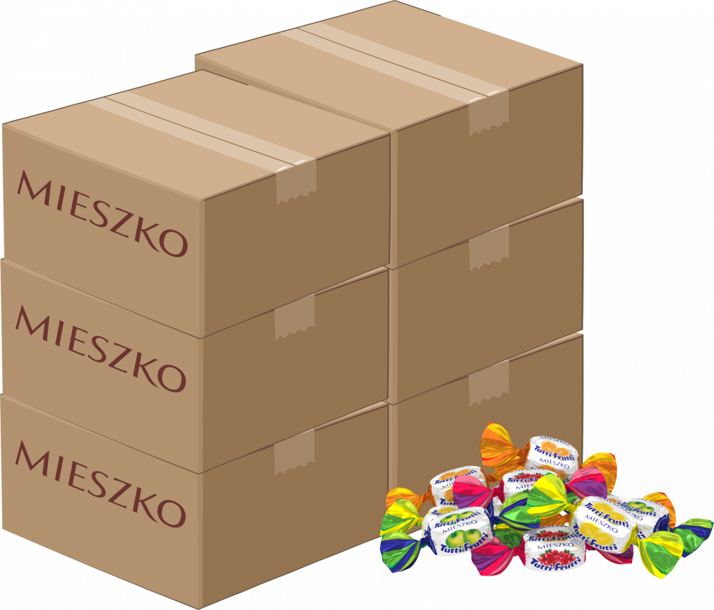 6x Cukierki Mieszko, Tutti frutti, mix owocowy, 2.5kg