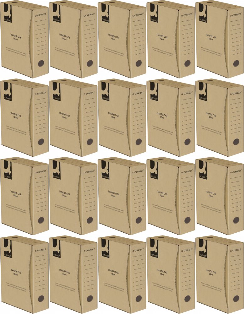 20x Pudło archiwizacyjne Q-Connect, do luźnych dokumentów, 100mm, szary