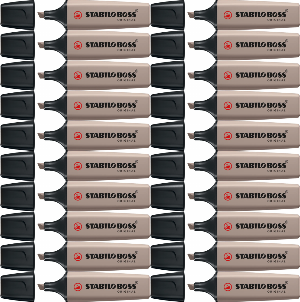 20x Zakreślacz Stabilo Boss Original Nature Colors Warm Grey 70/193, ścięta, szary ciepły