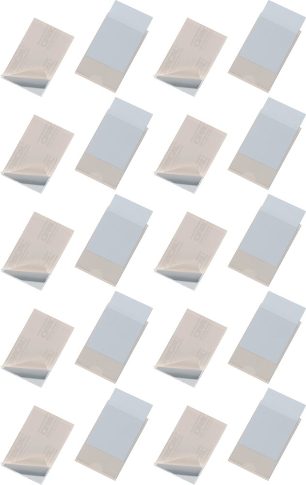 10x Kieszeń samoprzylepna Durable Pocketfix, 90x57mm, otwarcie z boku, 10 sztuk, transparentny