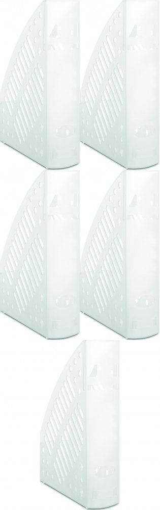 5x Organizer na dokumenty Donau, A4, 70mm, do 700 kartek transparentny biały