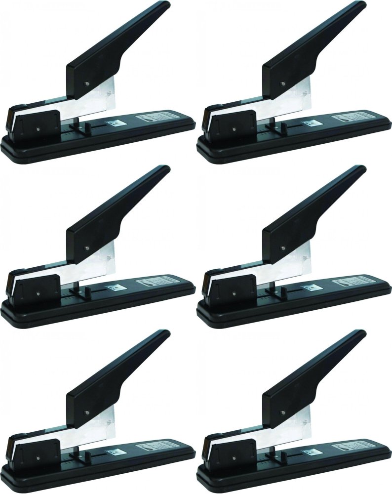 6x Zszywacz biurowy Office Products HD, do 100 kartek, metal, czarny