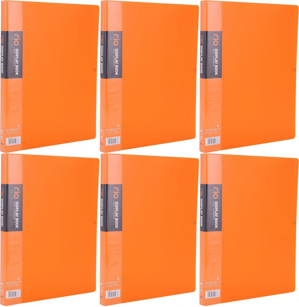 6x Album ofertowy Deli Rio, A4, 30 koszulek, pomarańczowy