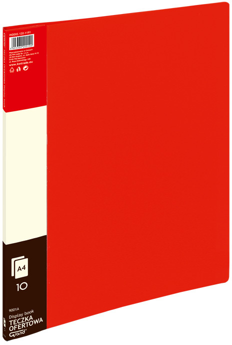 Album ofertowy Grand 9001A, A4, 10 koszulek, czerwony