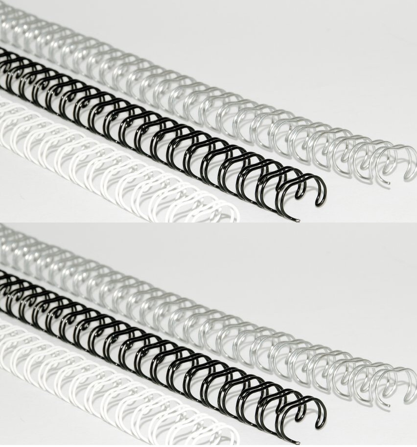 2x Grzbiety do bindowania Argo, metal, 8mm, 100sztuk, biały