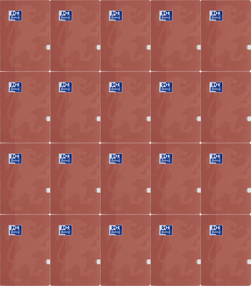 20x Zeszyt w kratkę Oxford Touch Trend, B5, miękka oprawa, 60 kartek, mix kolorów