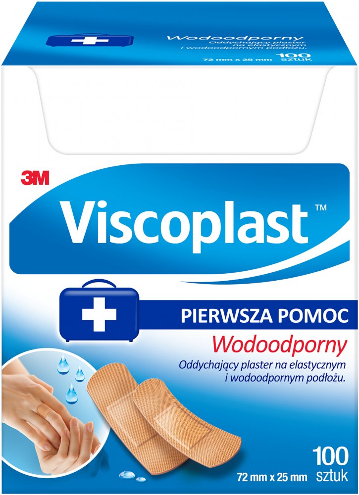 Plaster wodoodporny Viscoplast, 72x25mm, 100 sztuk