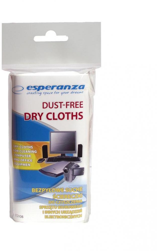 Chusteczki bezpyłowe suche Esperanza, 24 sztuki