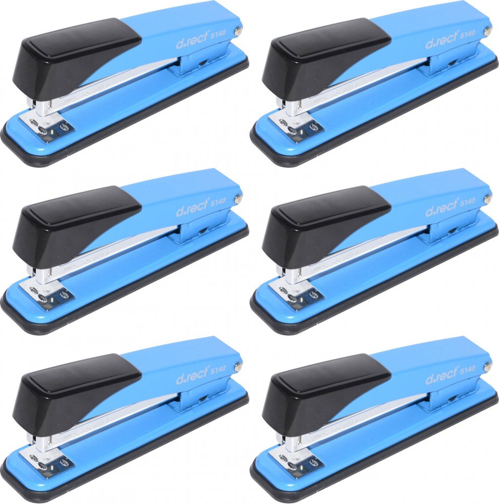 6x Zszywacz D.Rect 5140, do 50 kartek, mix kolorów