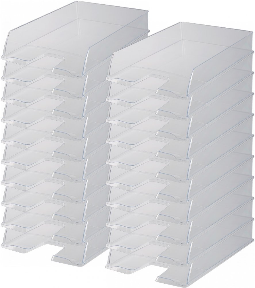 20x Półka na dokumenty Esselte, A4, plastikowa, przezroczysty