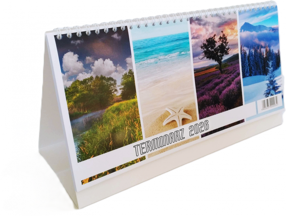 Kalendarz na biurko 2026, Udziałowiec, 135x290mm, tygodniowy, 30 kartek