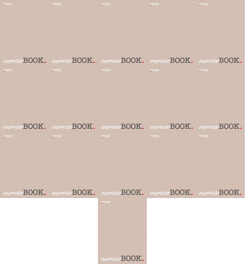 16x Zeszyt w kratkę Office Products, A5, 96 kartek, mix kolorów