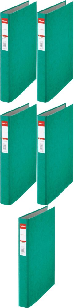 5x Segregator Esselte, A4, szerokość grzbietu 42mm, do 190 kartek, 2 ringi, zielony
