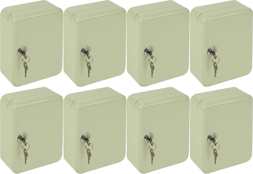 8x Szafka na klucze Grand GR-CZ 20, na 20 kluczy, w zestawie z 2 kluczami,