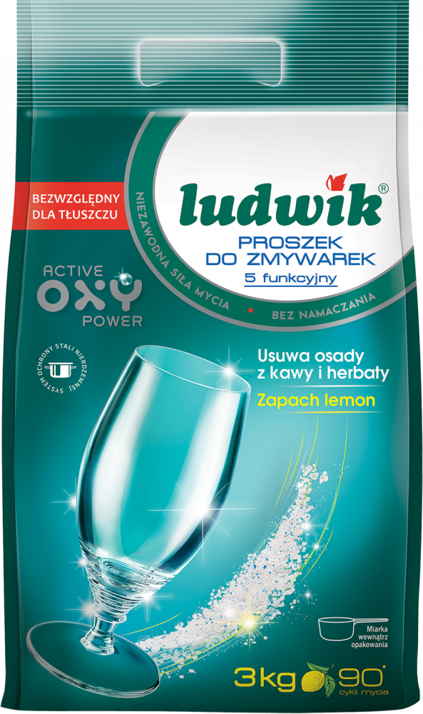 Proszek do zmywarek Ludwik, 5 funkcyjny, 3 kg
