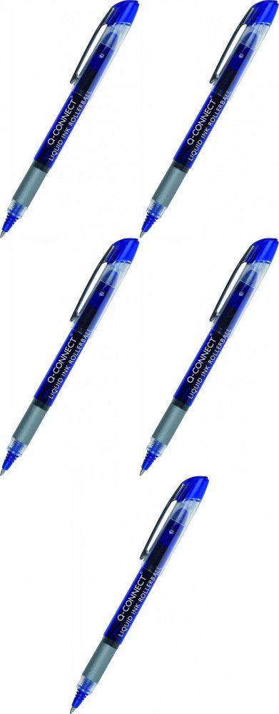 5x Pióro kulkowe Q-Connect, 0.7mm, niebieski