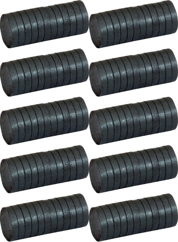 10x Magnes bez obudowy Grand, 20x4mm, 12 sztuk, czarny