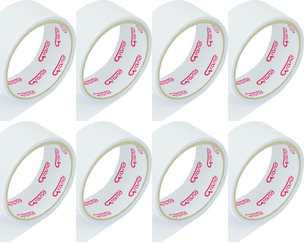 8x Taśma dwustronna Grand, 38mm x 5m, biały