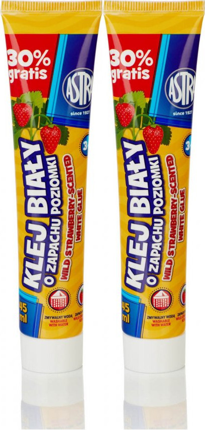 2x Klej w tubce Astra, 45ml, zapachowy, poziomka