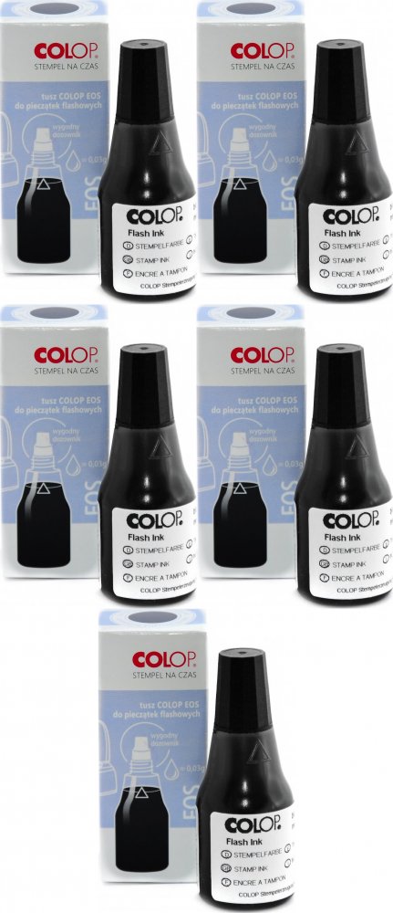 5x Tusz do pieczątek Colop EOS, 25ml, czarny