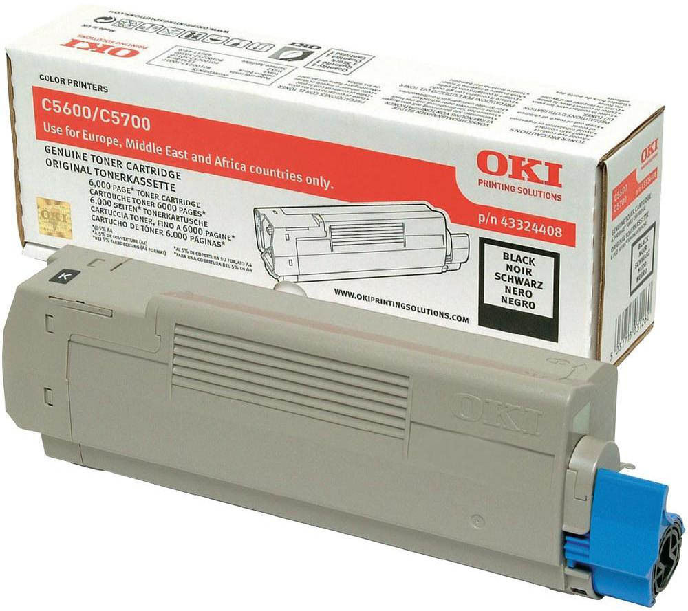 Toner Oki (43324408), 6000 stron, black (czarny)