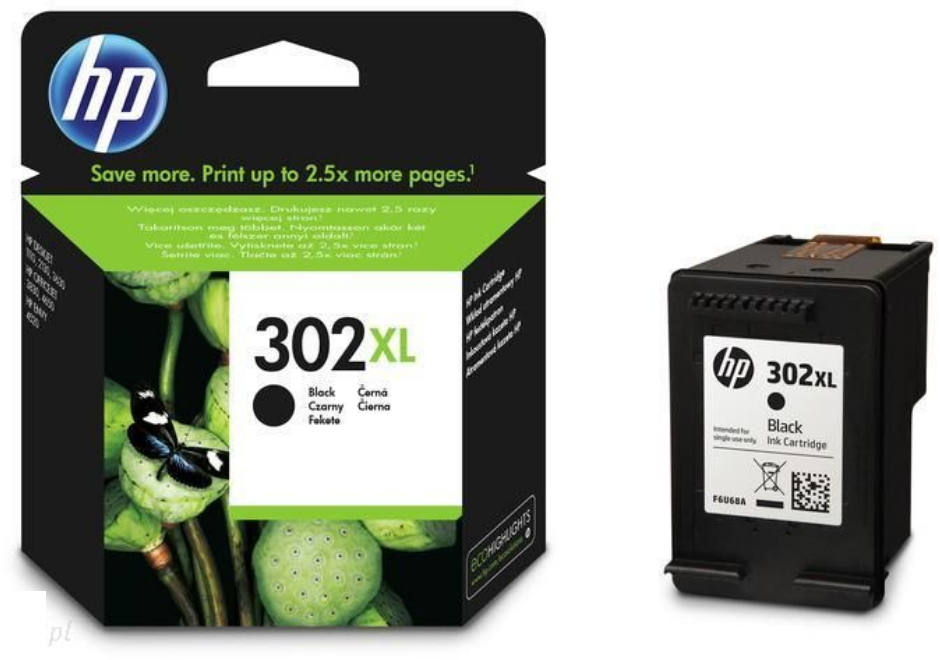 Tusz Hp 302XL (F6U68AE), 430 stron, black (czarny)